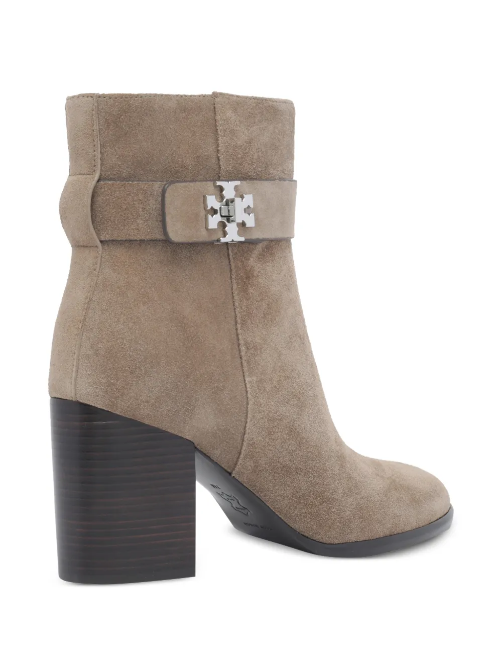 Tory Burch Turnlock suede ankle boots Beige