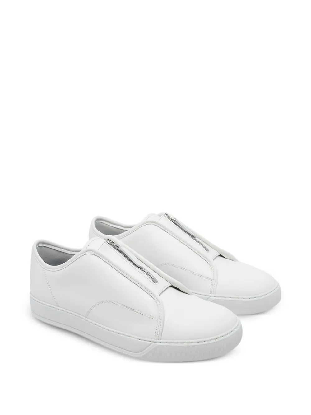 Lanvin DBB1 zip sneakers in leather Wit