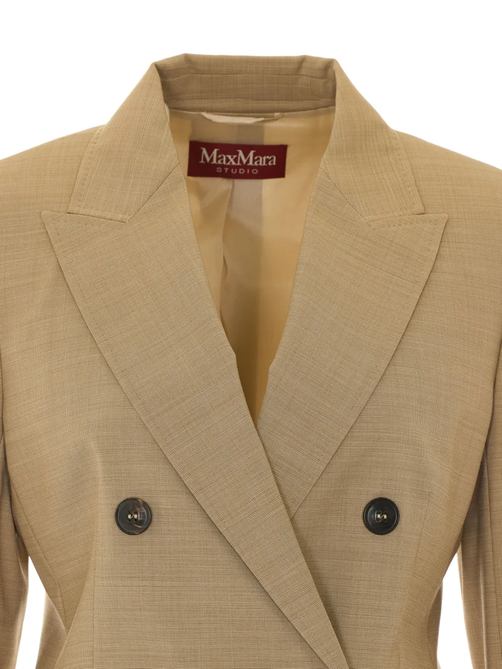 Max Mara Blazer met dubbele rij knopen Beige