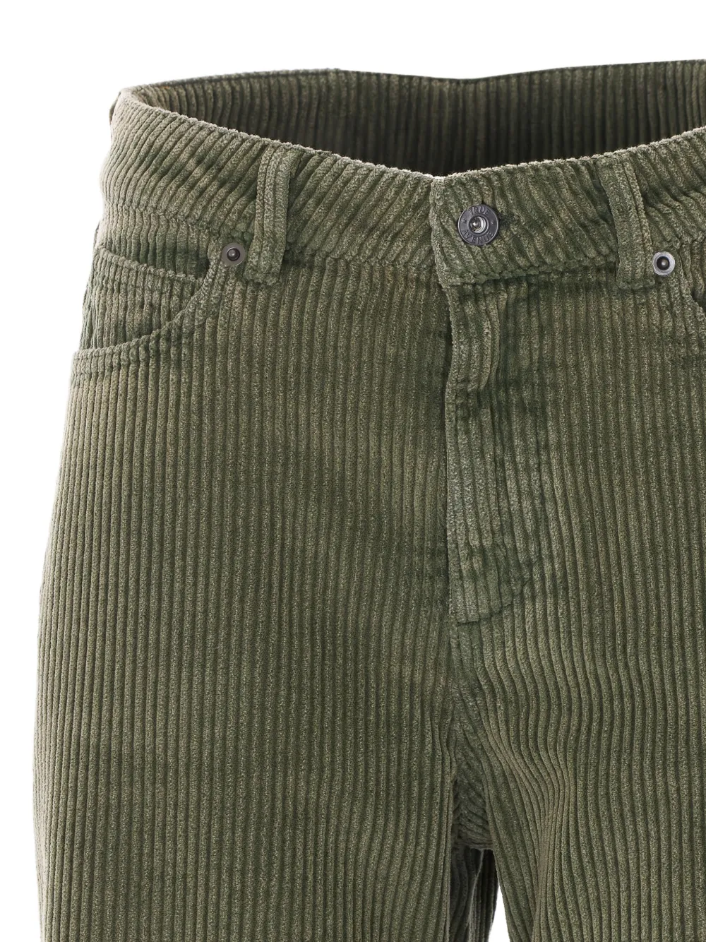 TRUE AVENUE Clara flared ribfluwelen broek Groen