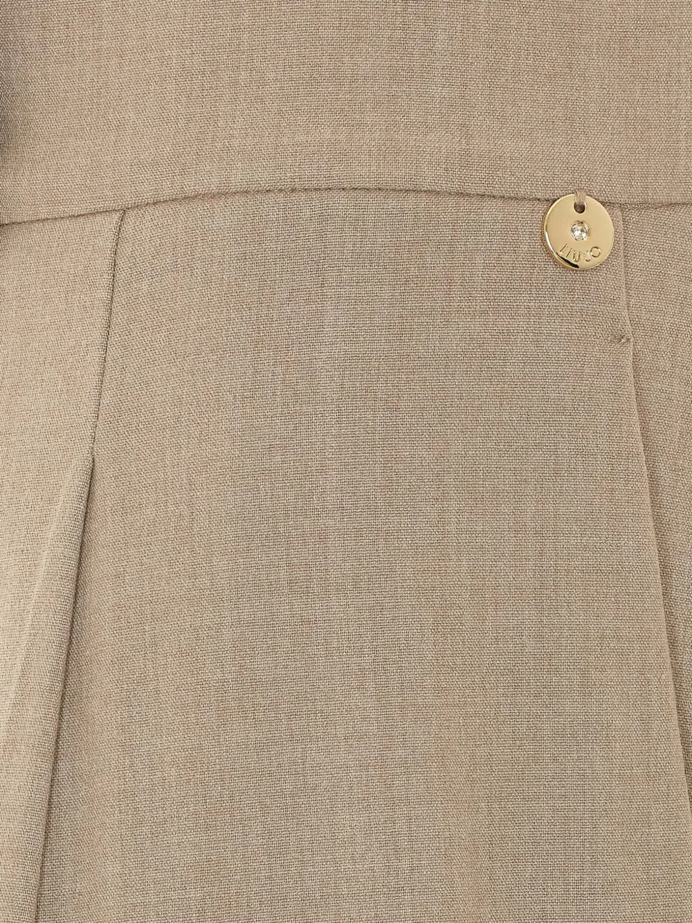 LIU JO Ruimvallende broek met omgeslagen pijpen Beige