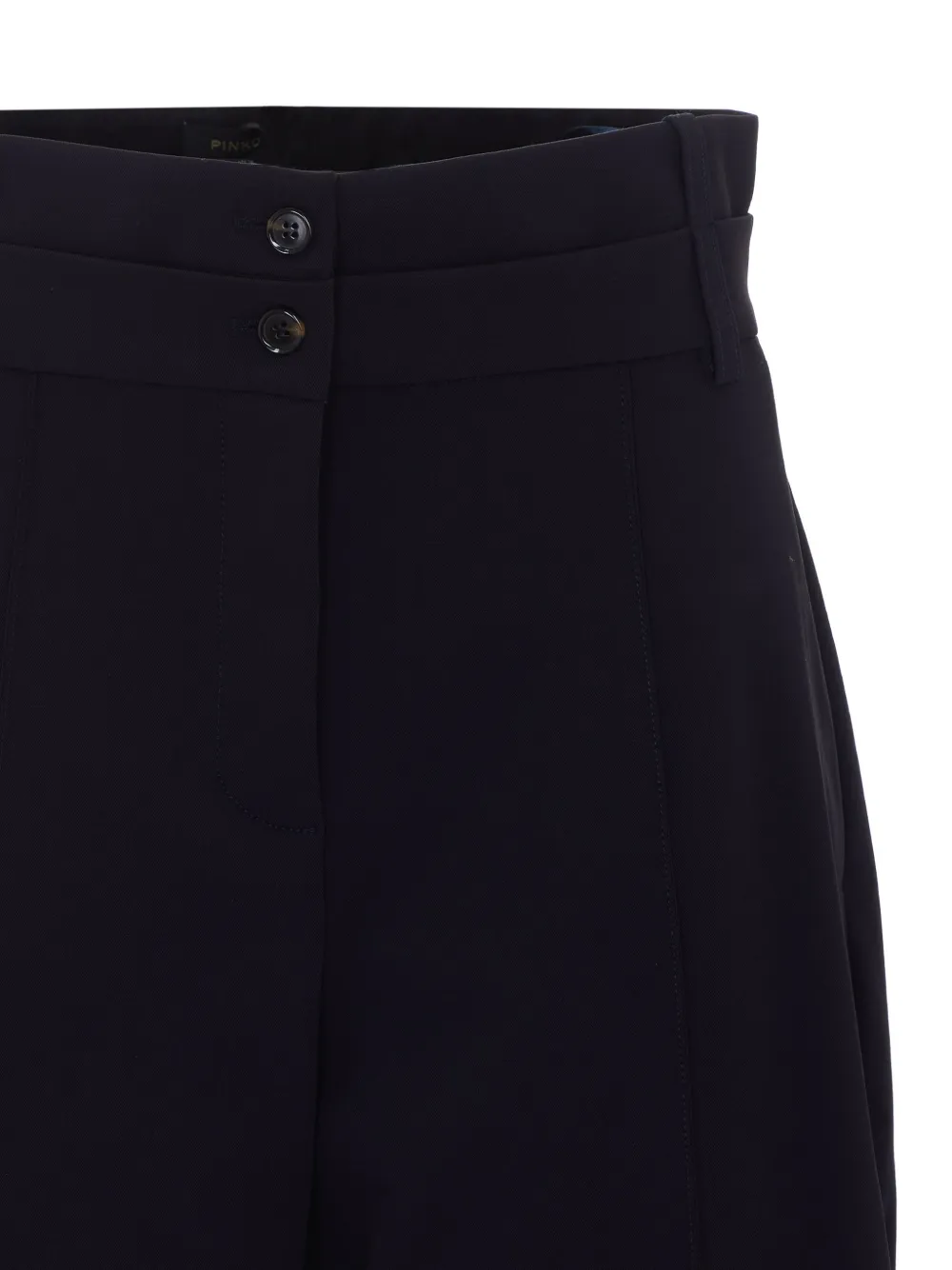 PINKO High-waist broek met dubbele knoop Zwart