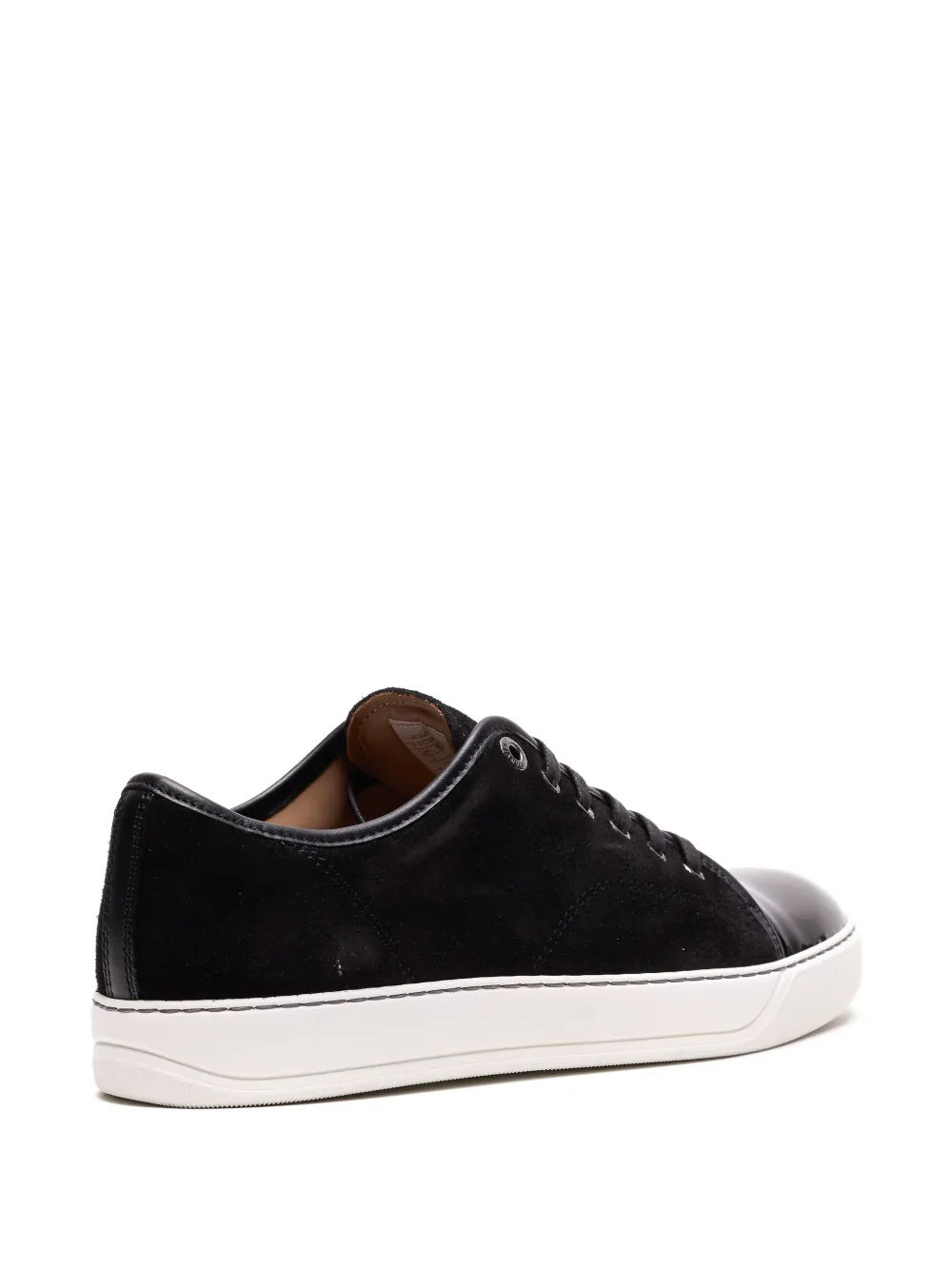 Lanvin DBB1 lakleren en suède sneakers Zwart