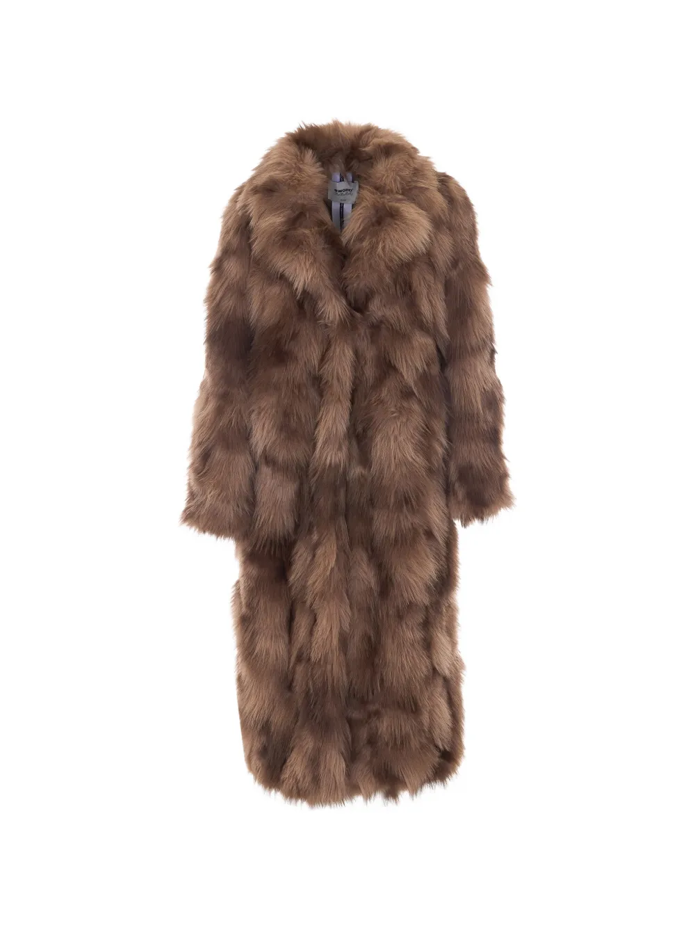Sword faux-fur coat