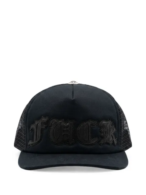 Chrome Hearts leather-patch trucker cap