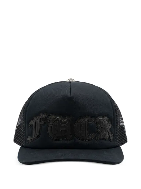 Chrome Hearts leather-patch trucker cap