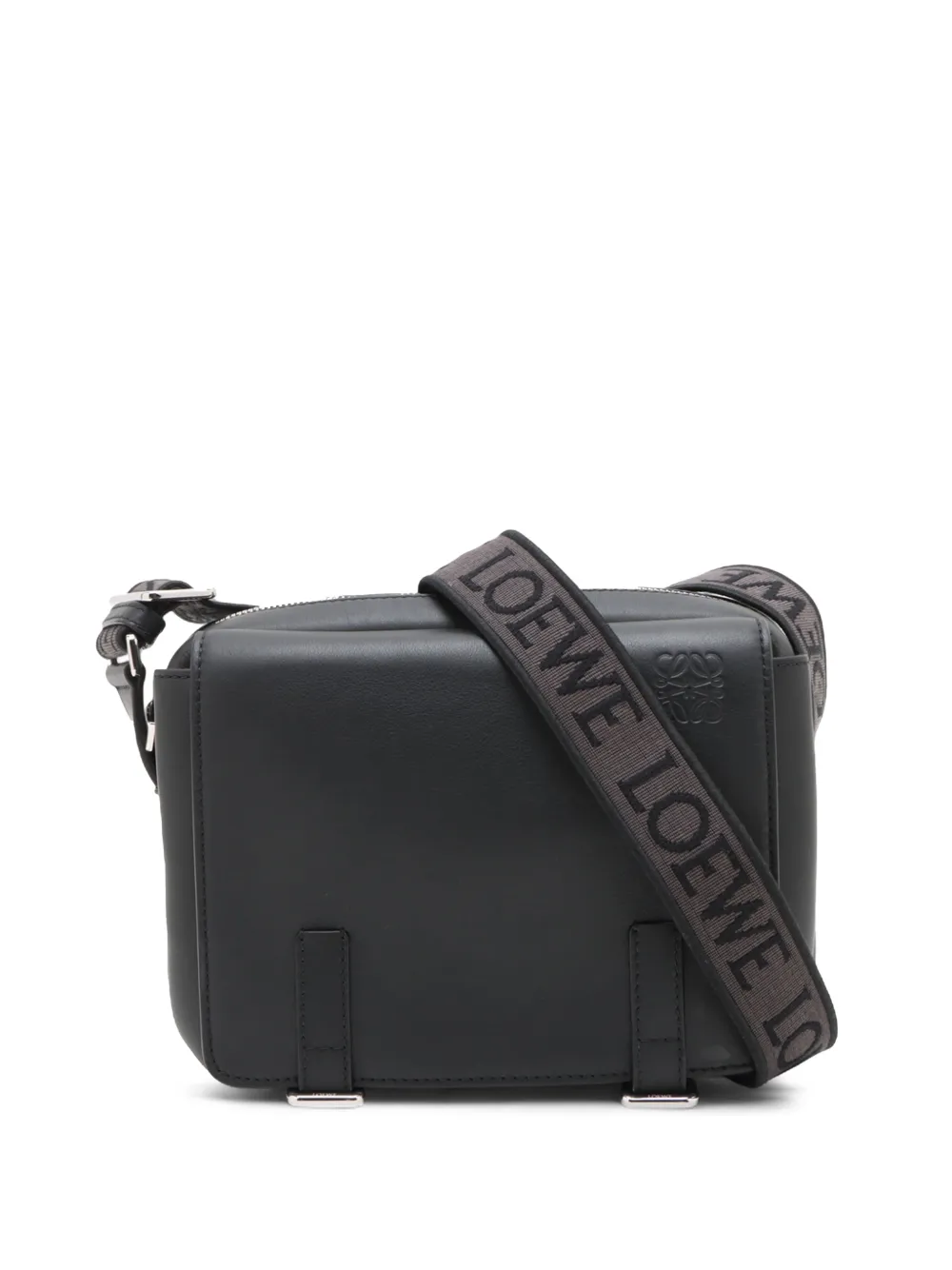 Loewe Pre-Owned 2010-2026 XS Supple Smooth Calfskin Military Messenger Bag crossbody bag - Schwarz