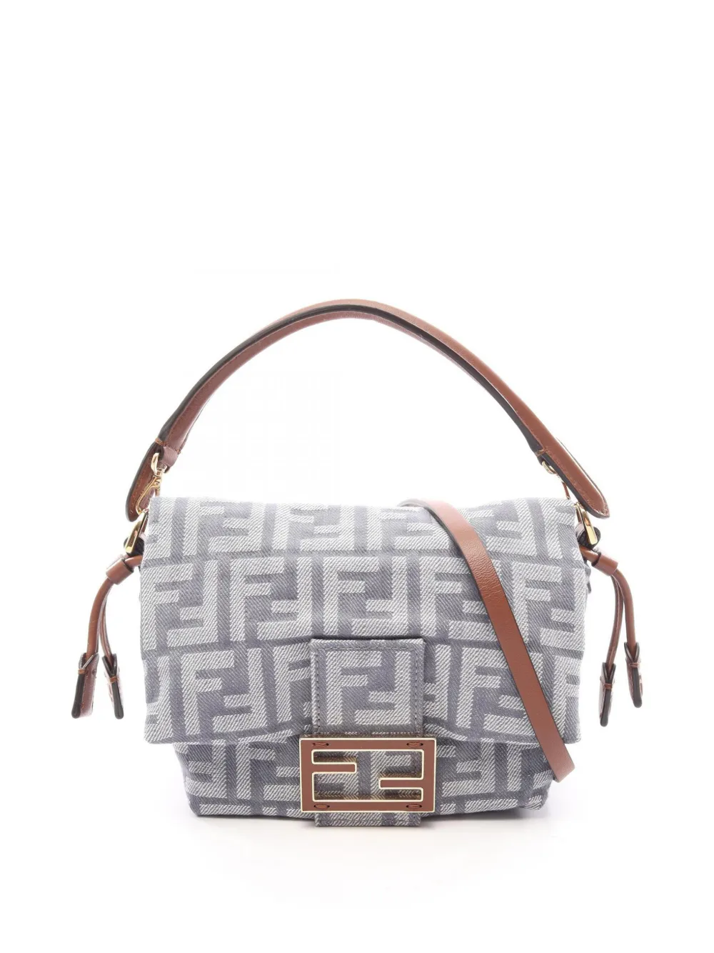 Fendi Pre-Owned 2010-2026 Zucca Canvas Mamma Baguette satchel - Blau