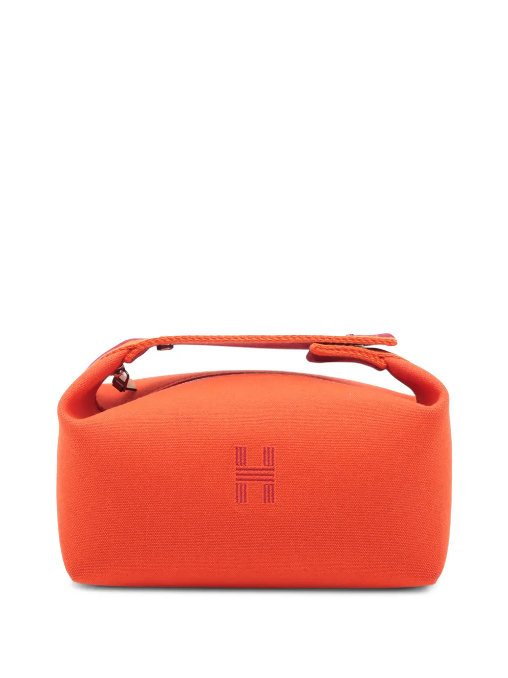 Hermès Pre-Owned 2010-2026 Small Toile Bride A Brac Case vanity bag - Orange