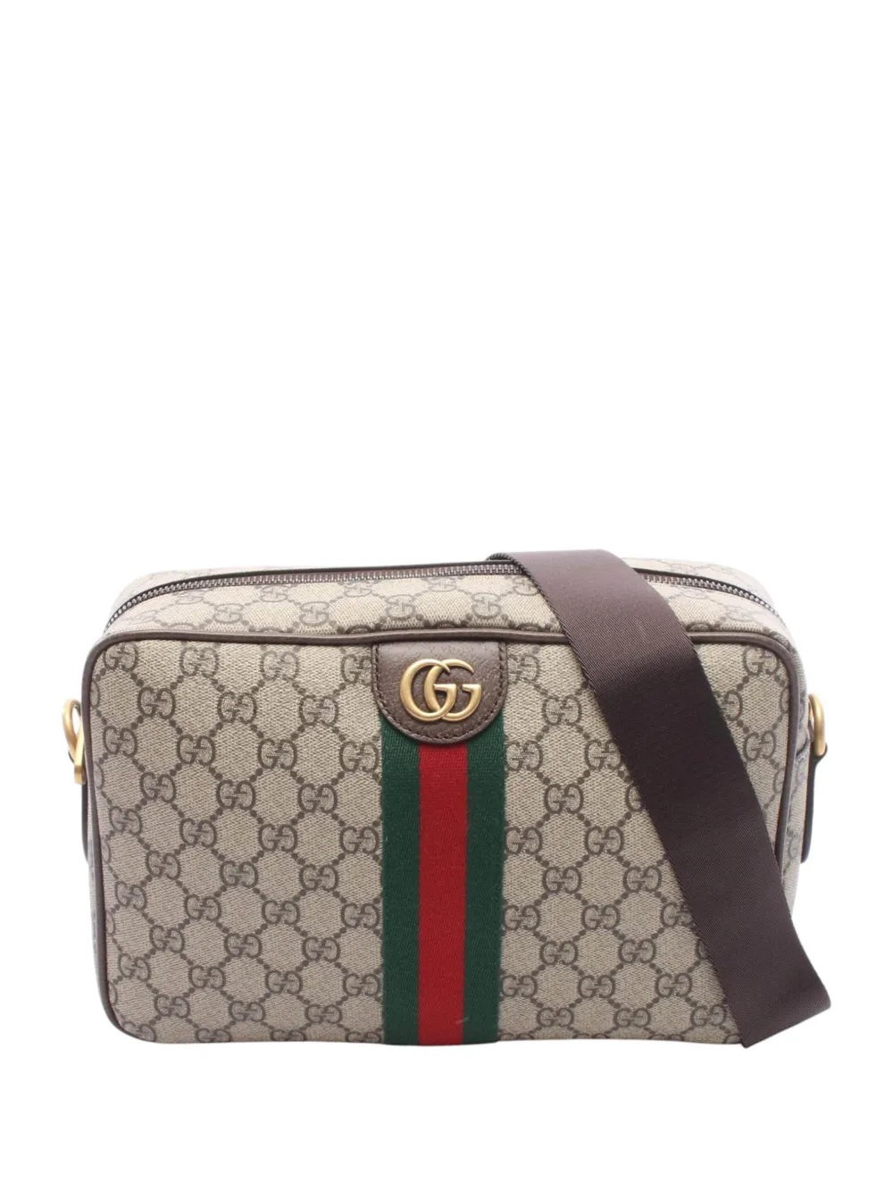 Gucci Pre-Owned 2016-2026 Medium GG Supreme Web Ophidia crossbody bag - Toni neutri