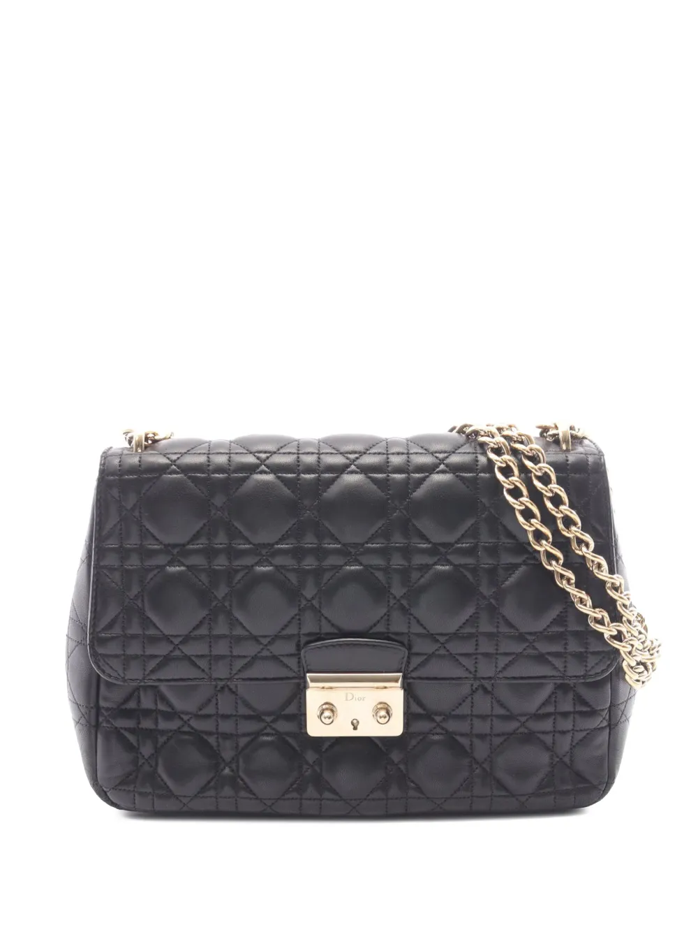 Christian Dior Pre-Owned 2000-2026 mittelgroße Cannage Miss Dior Flap Schultertasche - Schwarz