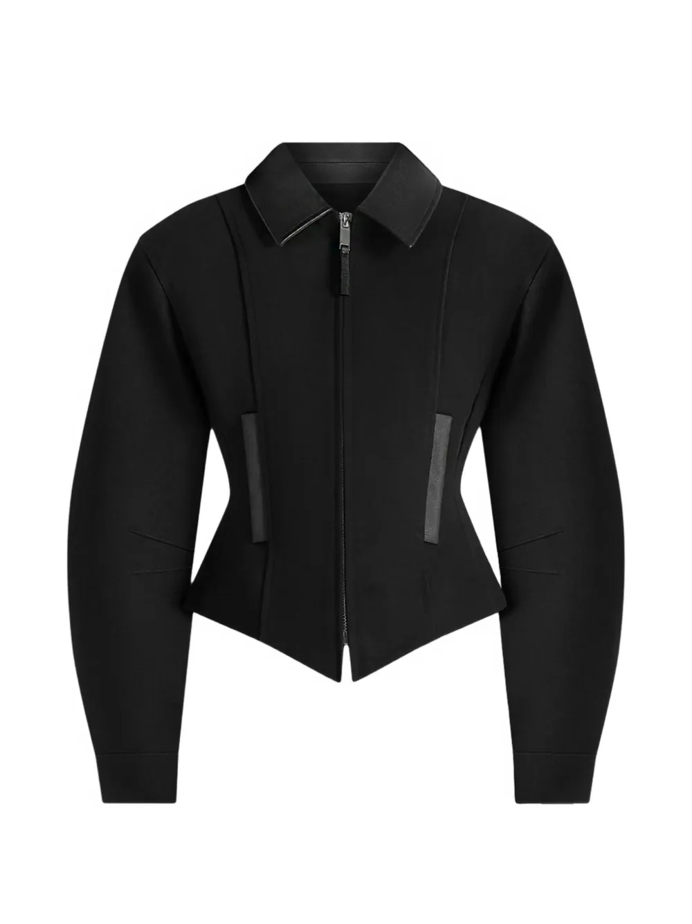 Manière De Voir Sky in black hourglass gabardine jacket
