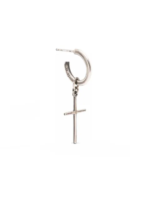 WERKSTATT:MÜNCHEN cross-pendant hoop earrings