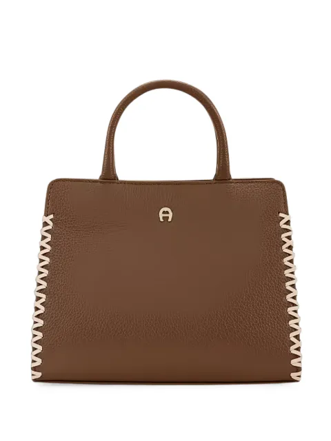 AIGNER S Cybill whipstitch-trim tote bag