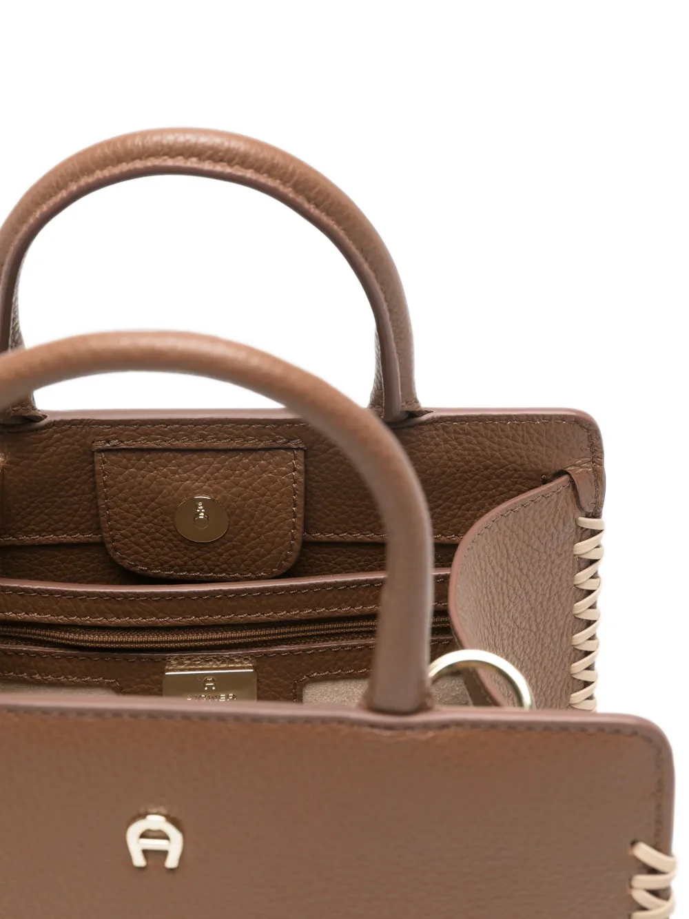 AIGNER S Cybill shopper met stikselafwerking Bruin