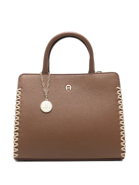 AIGNER Cybill whipstitch-trim tote bag