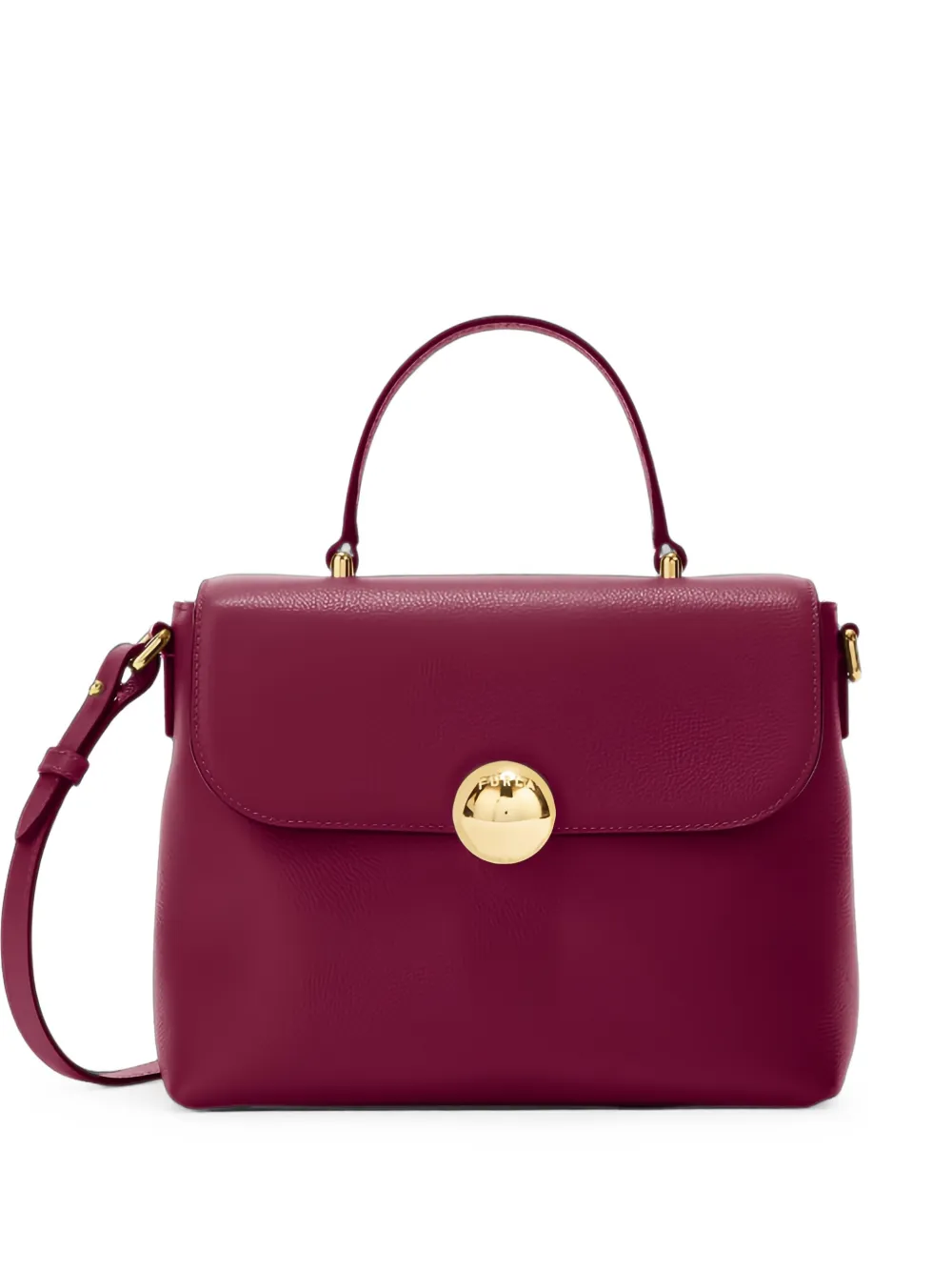 Furla Mini Moonlight Top-handle Tote Bag In Burgundy