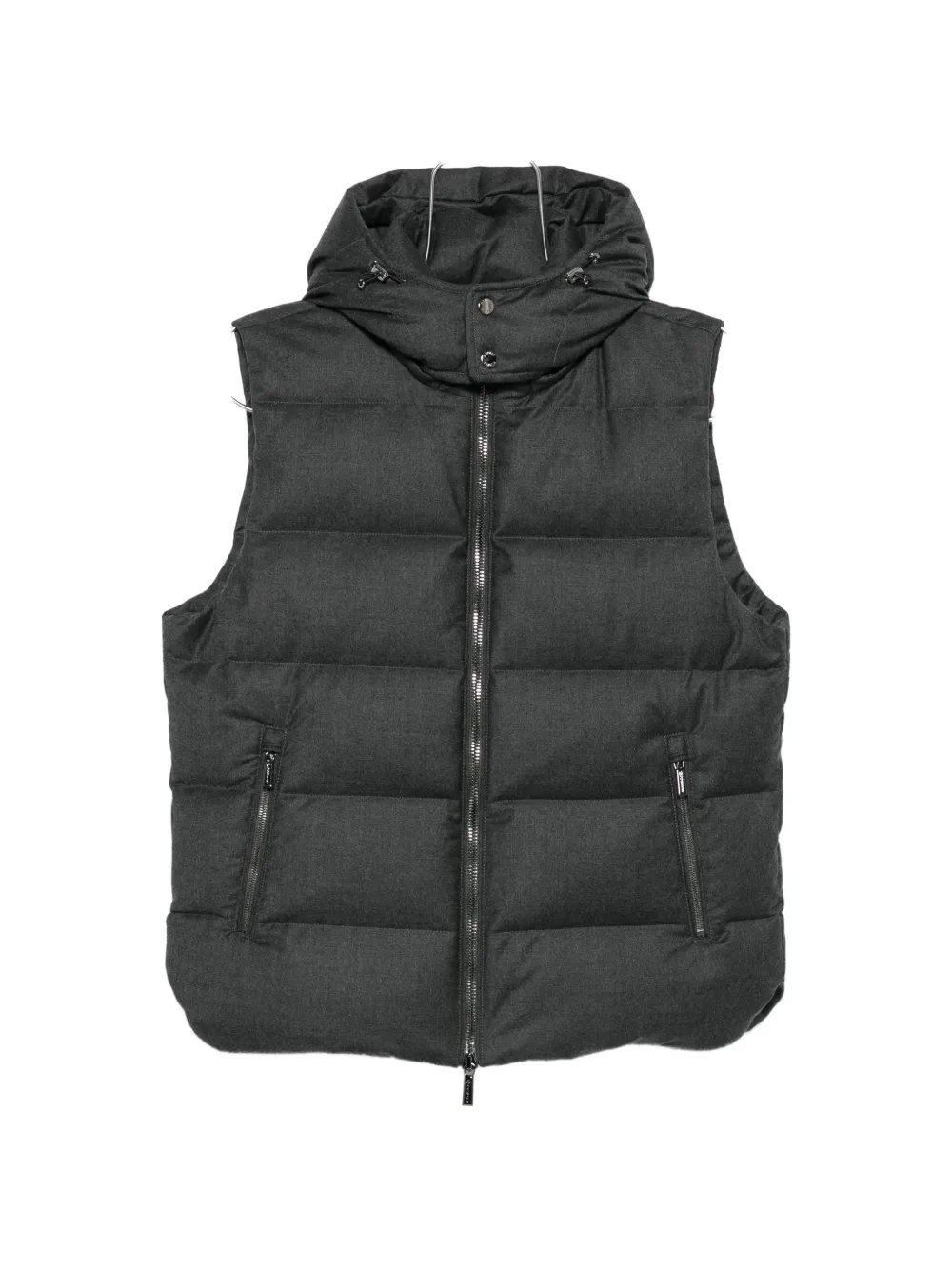 Moorer quilted hooded gilet - Grigio