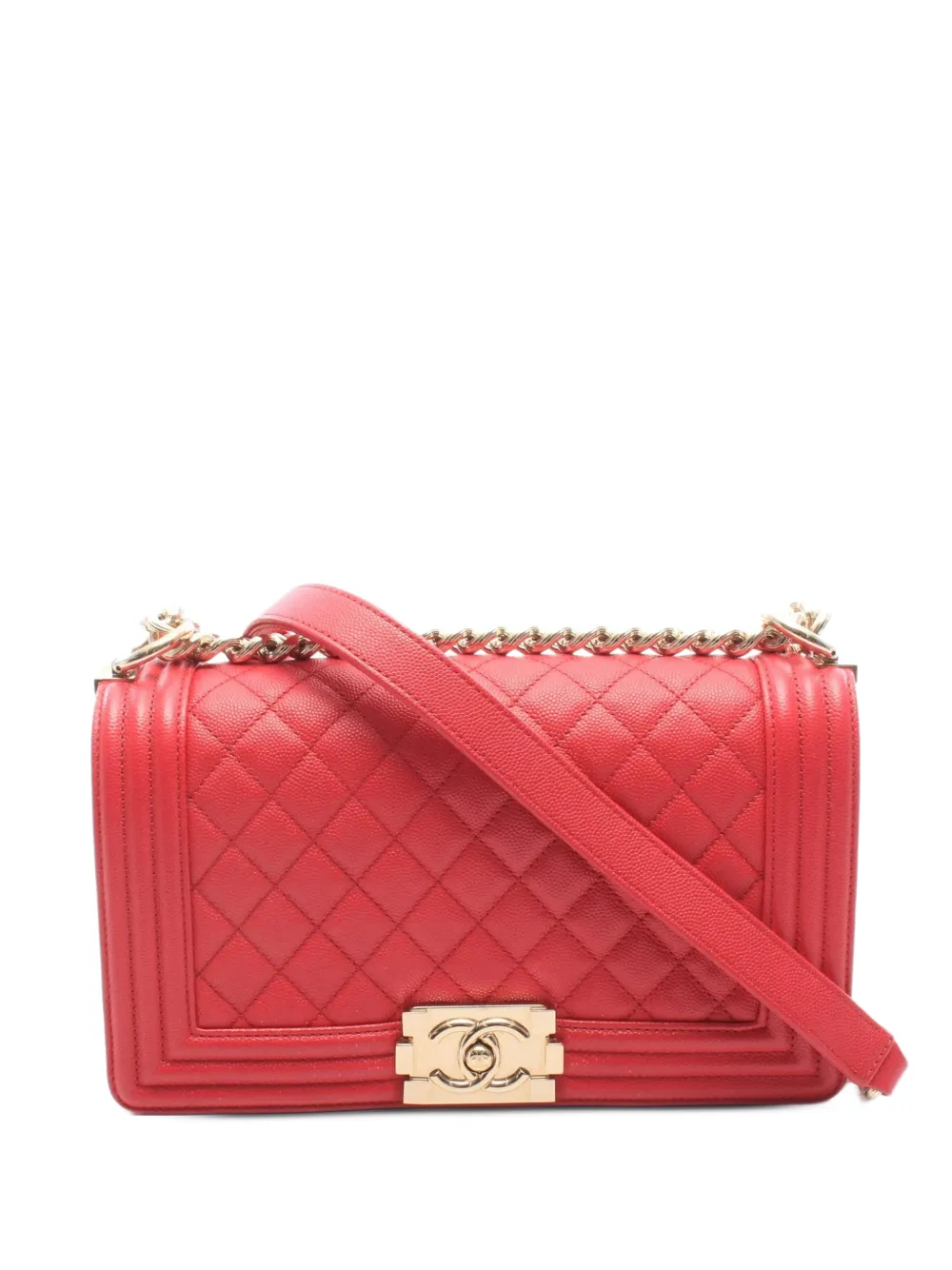 CHANEL Pre-Owned 2016-2017 Boy Chanel chain shoulder bag - Rosa