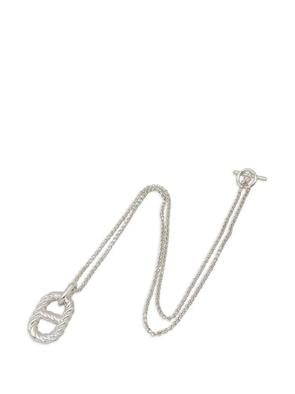 Hermès Pre-Owned 2020s Chaîne d'Ancre Area II twist necklace - Argento