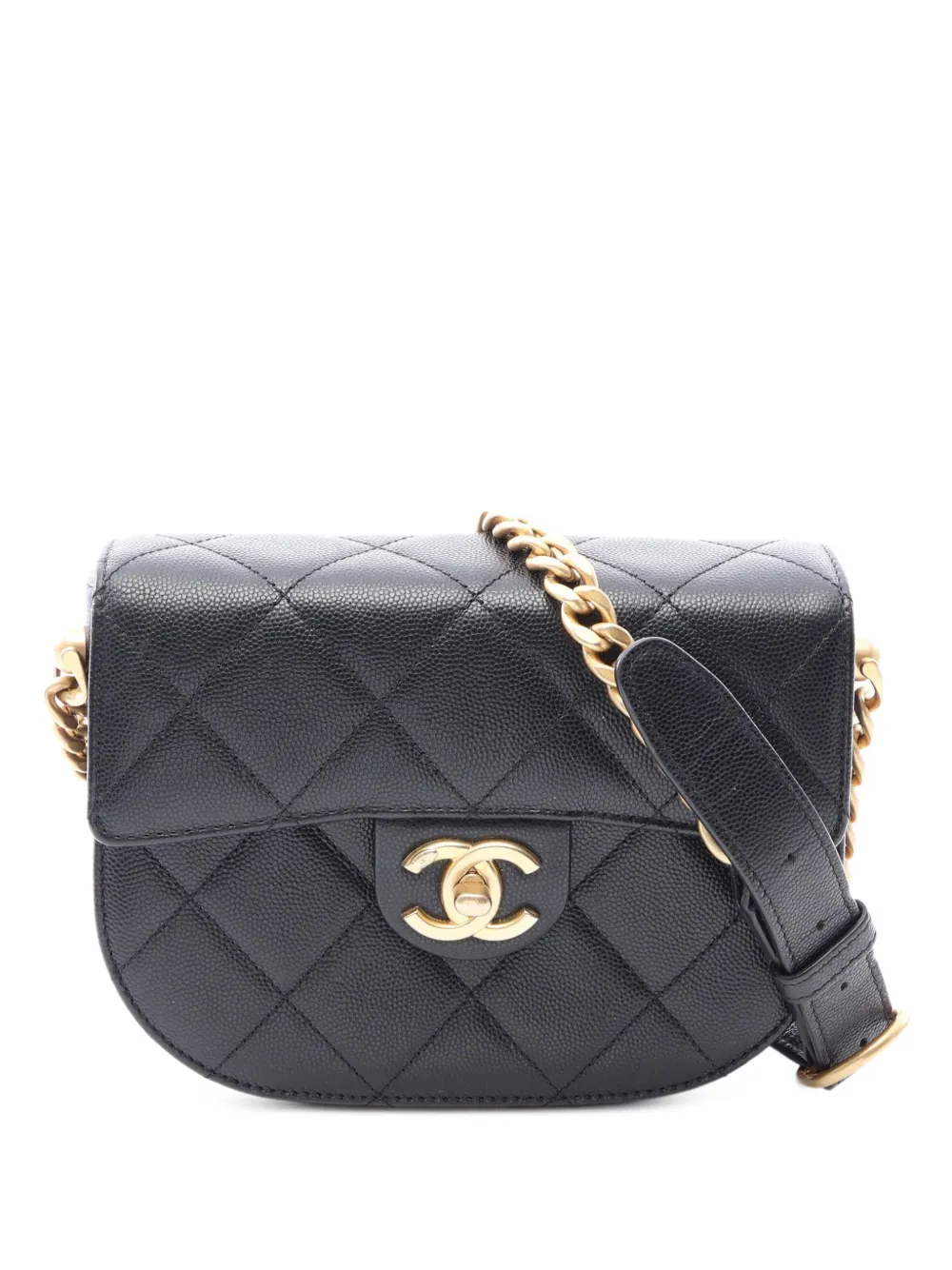 CHANEL Pre-Owned matelassé Caviar leather shoulder bag - Nero