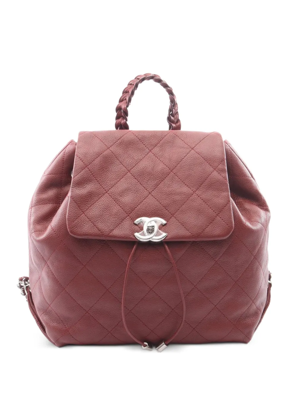 CHANEL Pre-Owned 2018 Matelassé leather backpack - Rosso