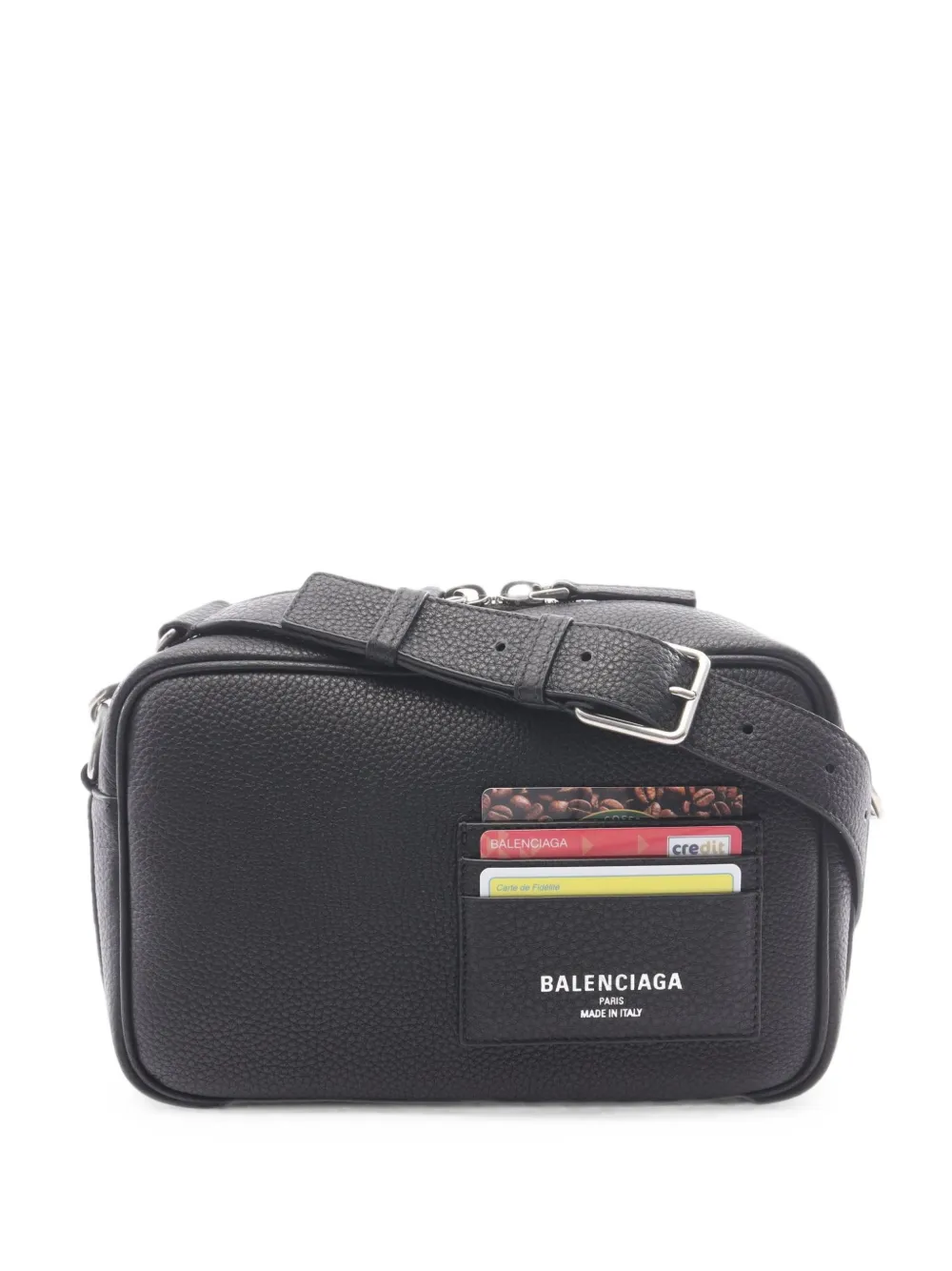Balenciaga Pre-Owned 2020s Credit leather camera bag - Schwarz