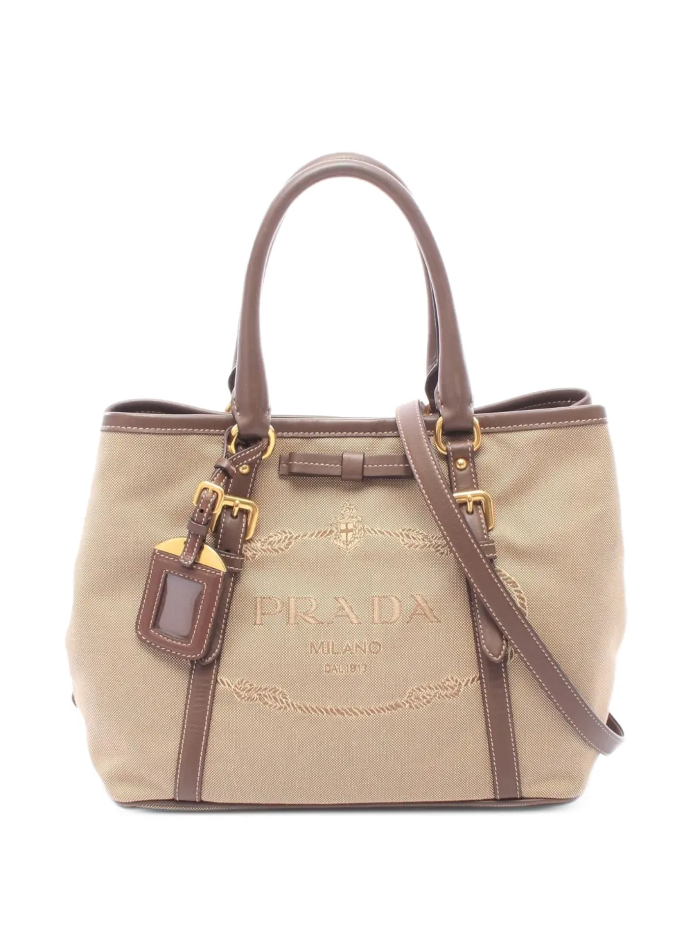 Prada Pre-Owned 2000s Logo Jacquard tote bag - Toni neutri