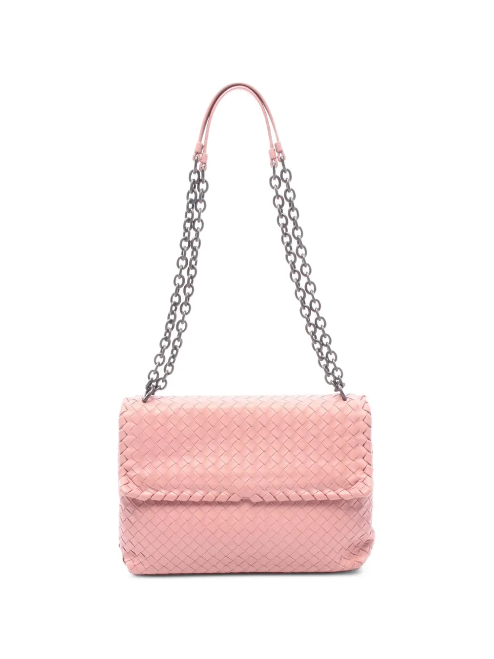 Bottega Veneta Pre-Owned 2000s Intrecciato chain shoulder bag - Rosa