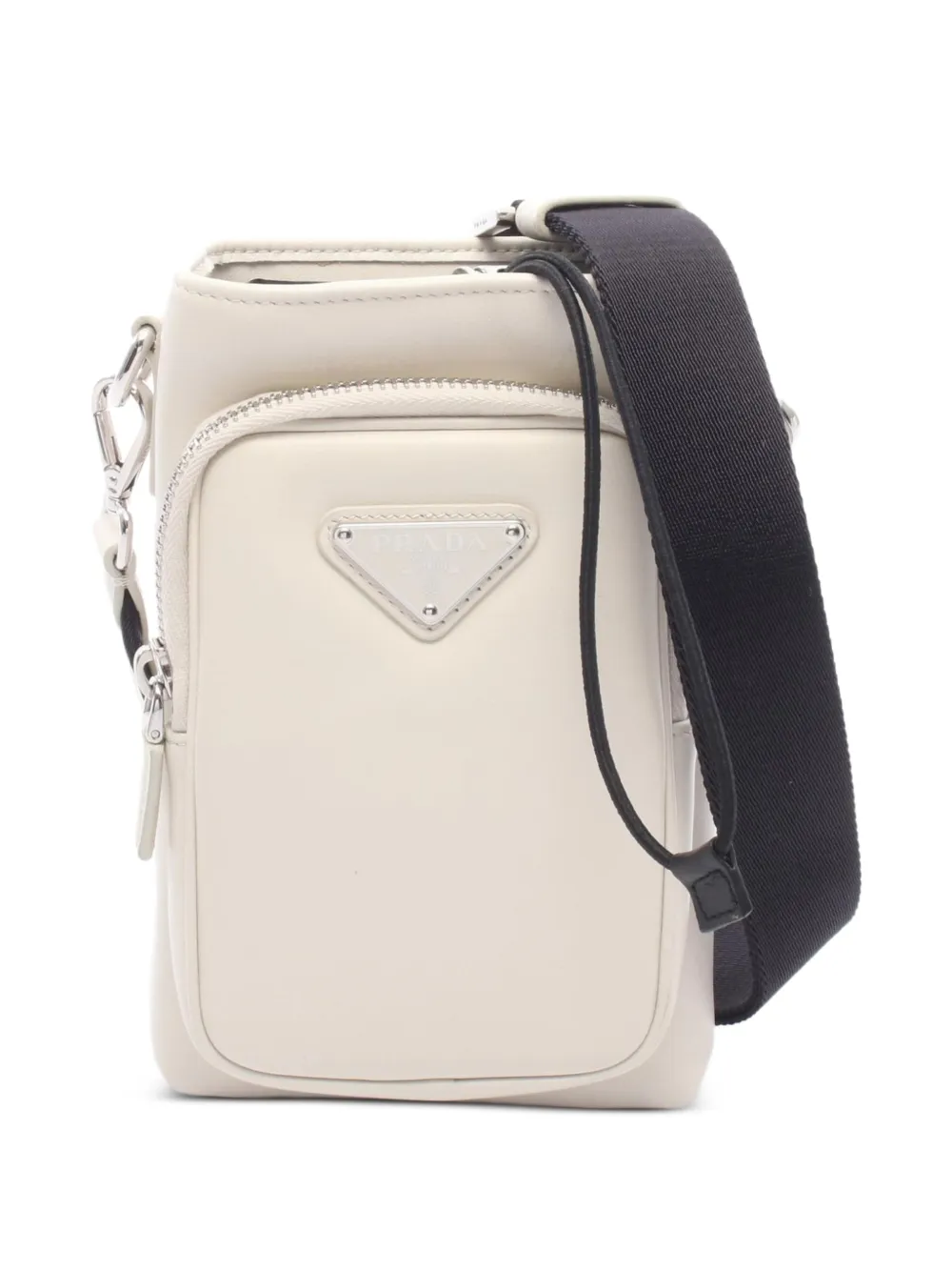 Prada Pre-Owned 2010s Enamelled Triangle shoulder bag - Bianco