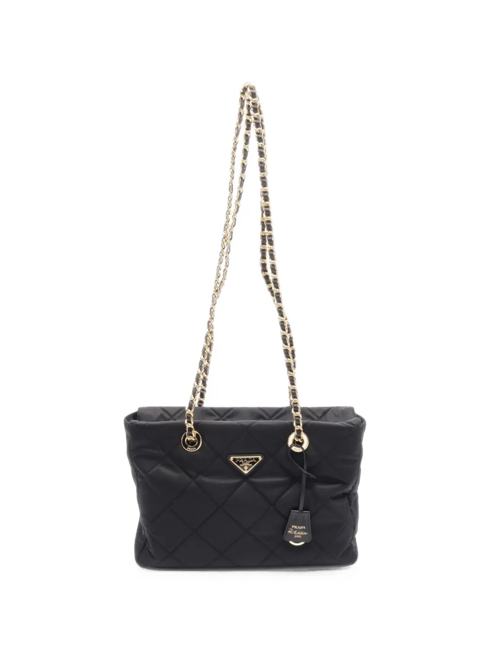 Prada Pre-Owned Borsa tote Re-Edition 1995 Re-Nylon Tessuto Impuntu - Nero