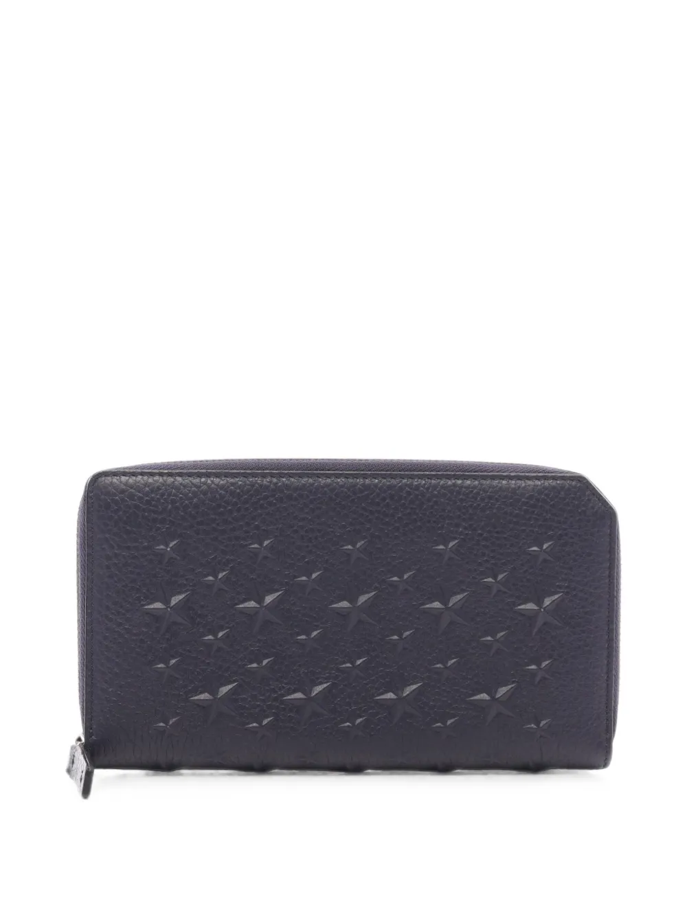 Pre-owned Jimmy Choo 2010s Carnaby Star-embossed Wallet In Blue