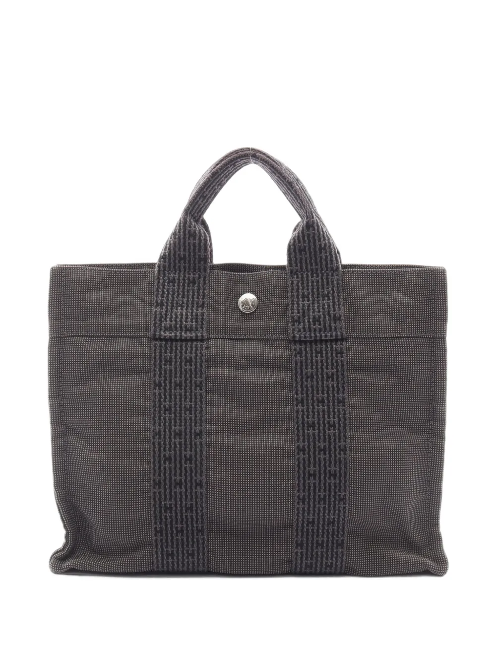 Pre-owned Hermes 2000s Pm Yale Line Tote Bag In Grey