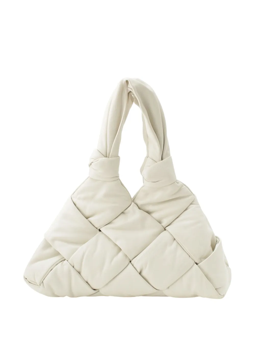 Bottega Veneta Pre-Owned 2012-2026 Lambskin Maxi Intrecciato Padded Lock tote bag - Bianco