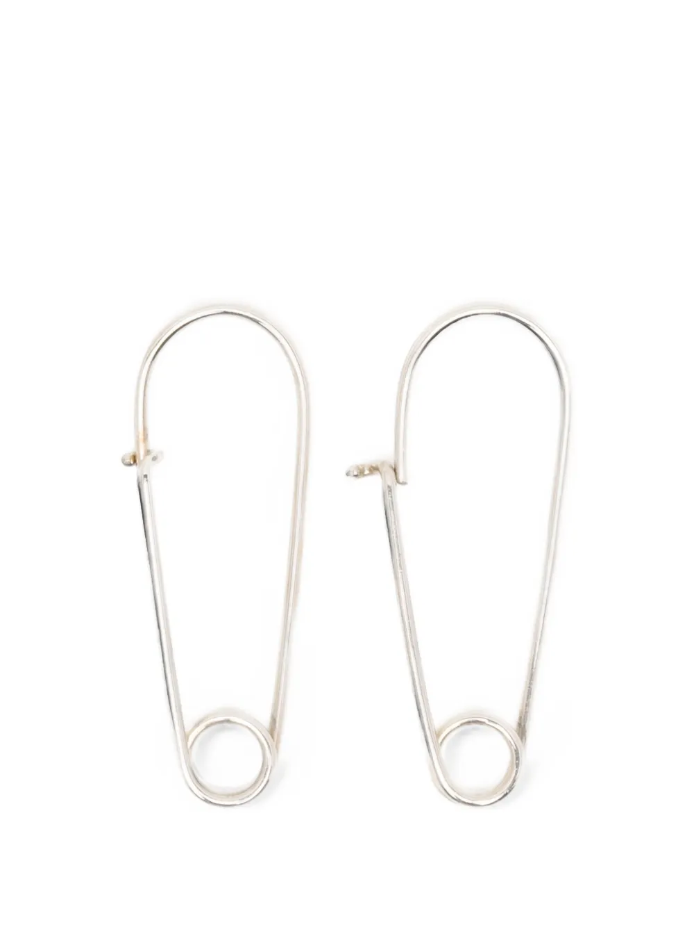 WERKSTATT:MÜNCHEN safety-pin earrings - Argento