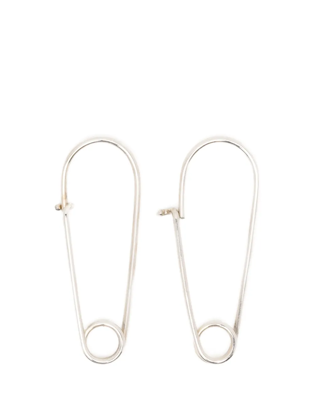 WERKSTATT:MÜNCHEN safety-pin earrings - Argento