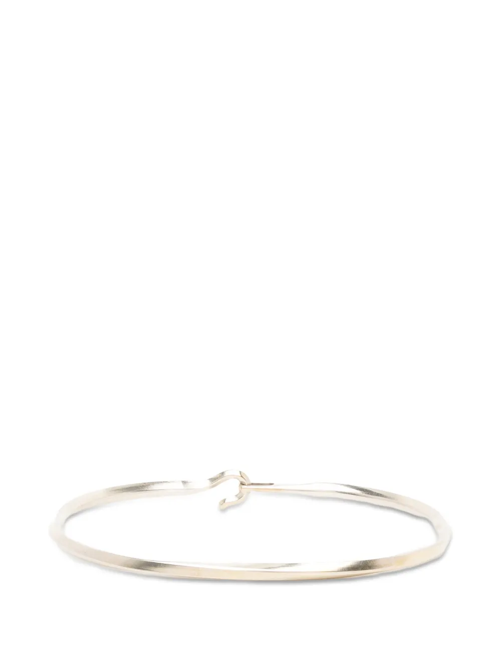WERKSTATT:MÜNCHEN side hook twisted bangle - Argento
