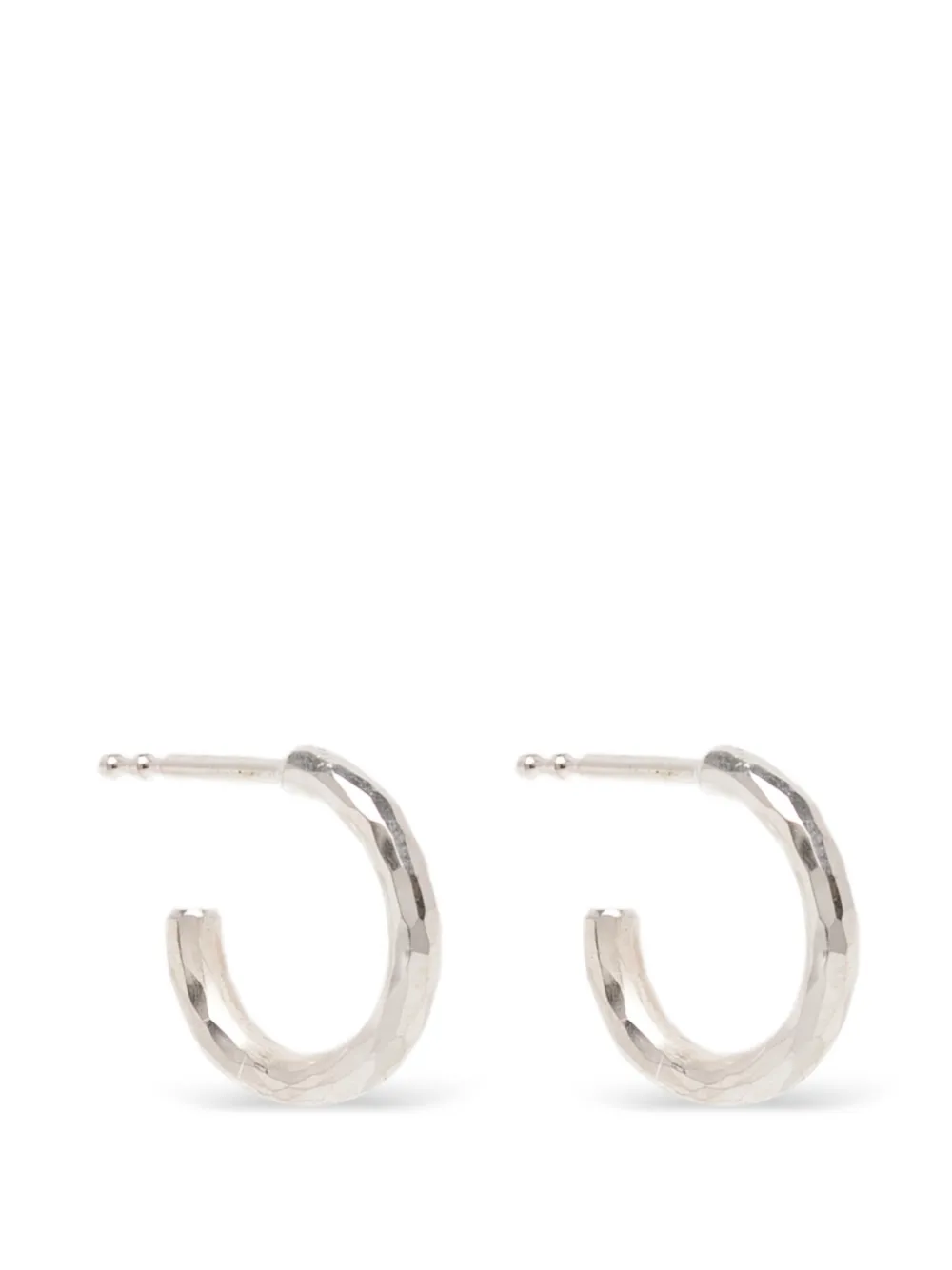 WERKSTATT:MÜNCHEN hammered hoop earrings - Argento