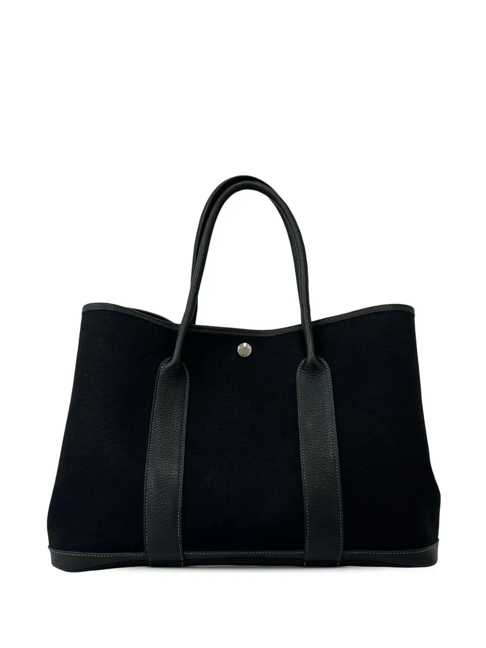 Hermès Pre-Owned 2004 HERMES Garden party PM Tower ash Buffl black 44610 tote bag - Nero