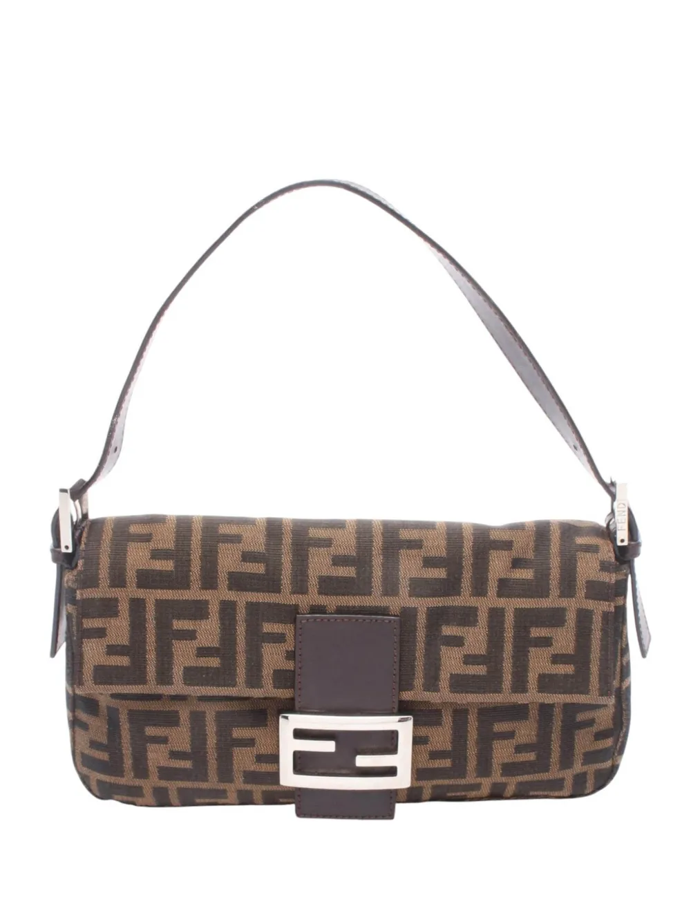 Fendi Pre-Owned Borsa a spalla Baguette in tela con motivo Zucca 2000-2010 - Marrone