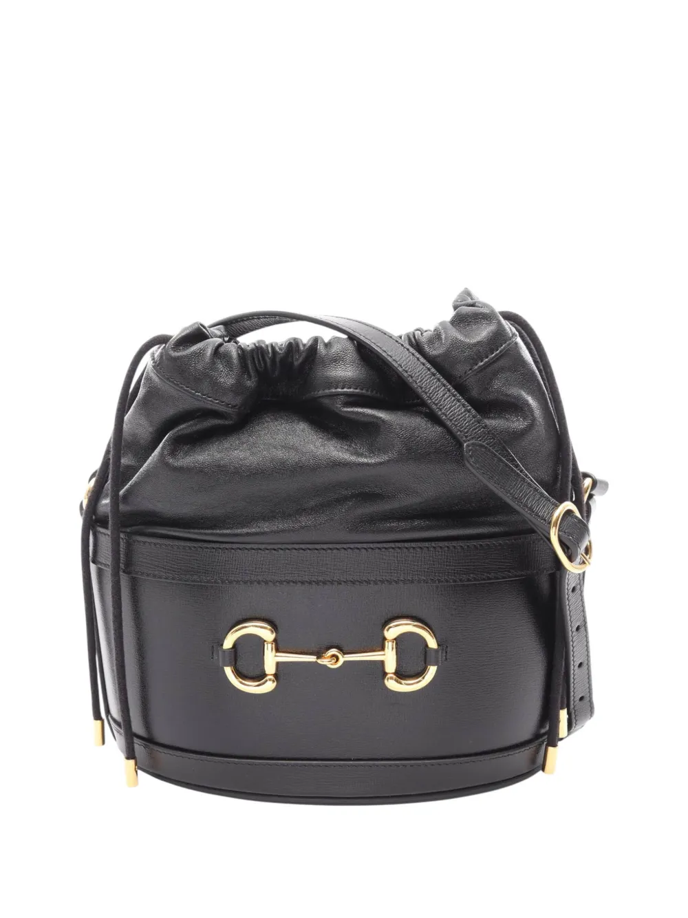Gucci Pre-Owned 2016-2026 Leather Horsebit 1955 bucket bag - Schwarz