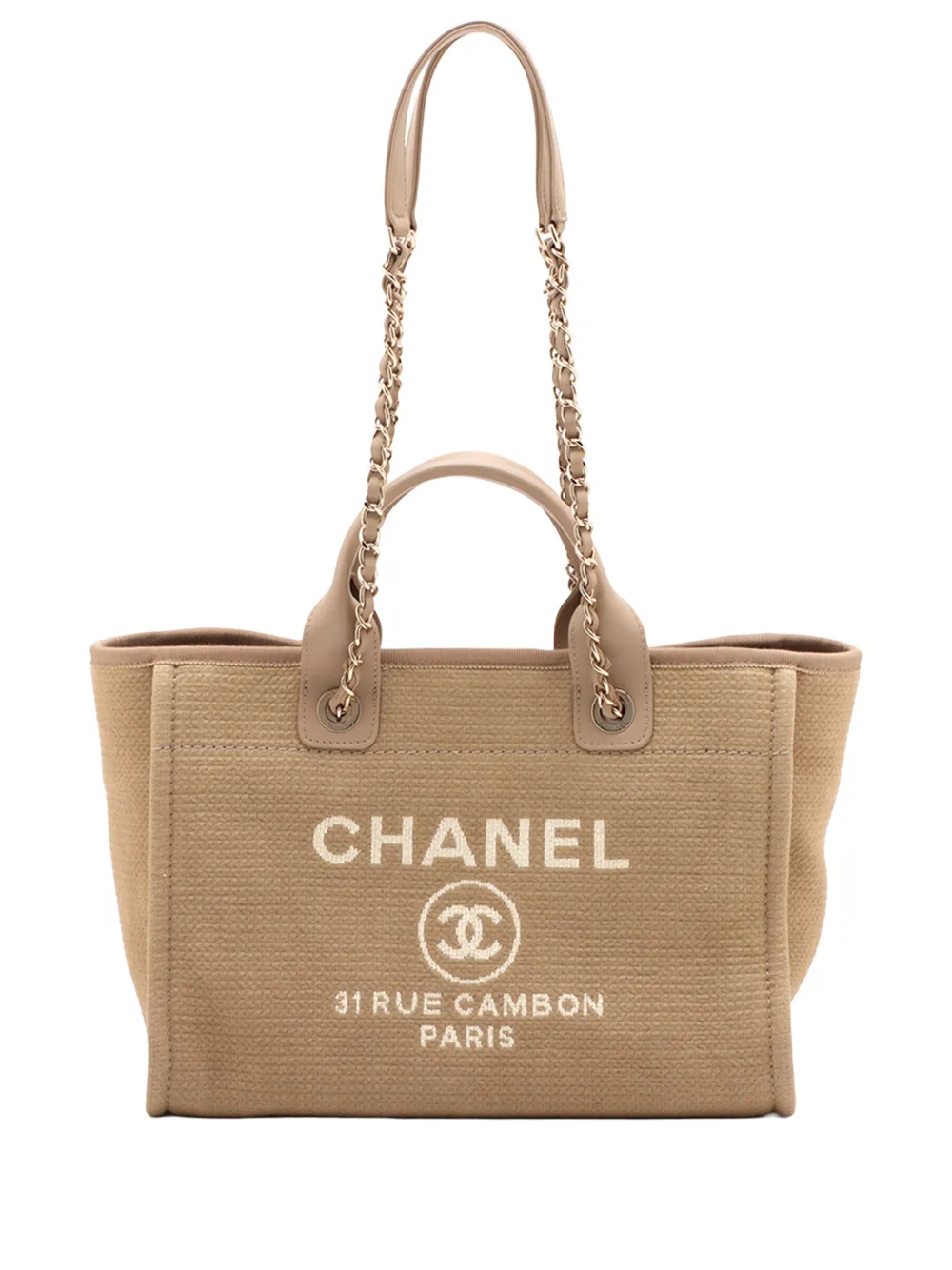 CHANEL Pre-Owned 2021-2026 Medium Canavs Deauville Tote satchel - Toni neutri