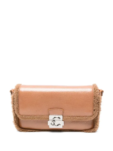 Coccinelle pochette C-Me Lock à bords en peau lainée