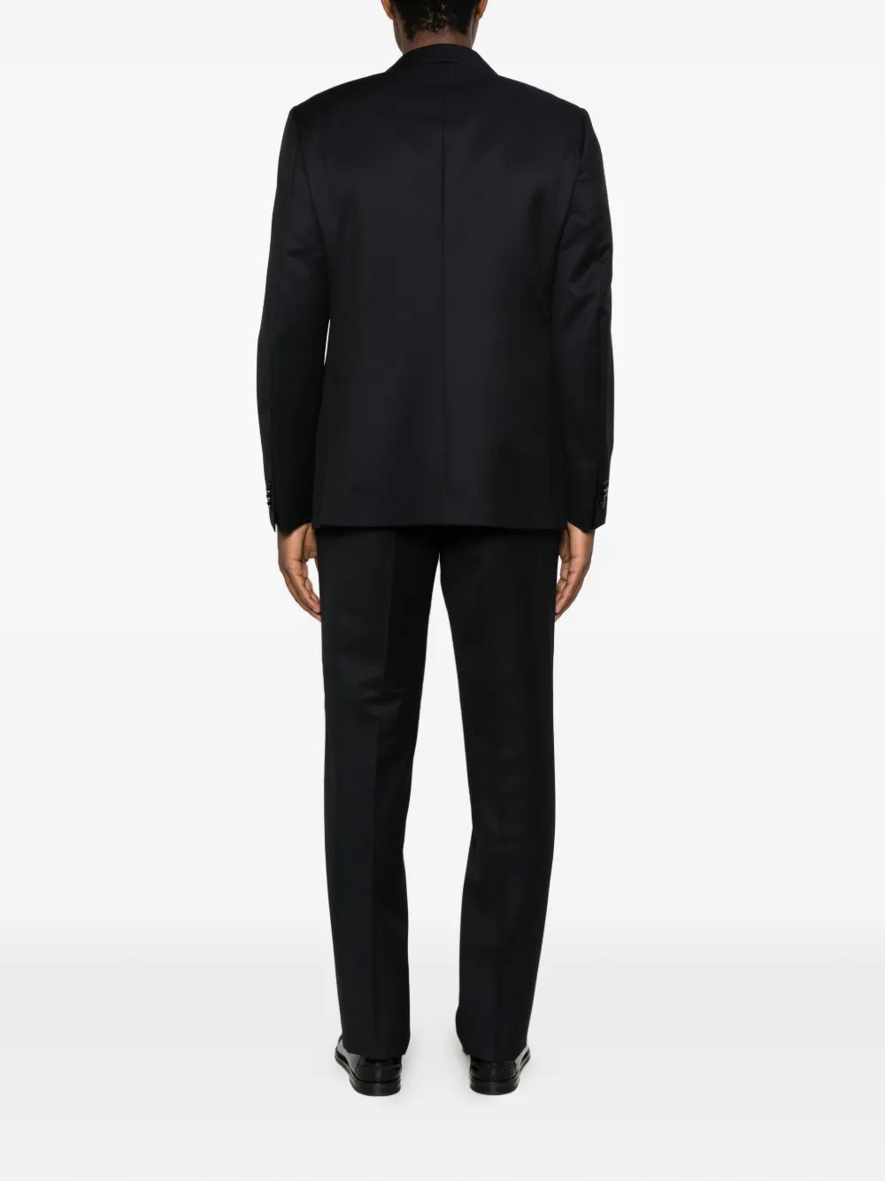 Zegna single-breasted wool suit Blauw
