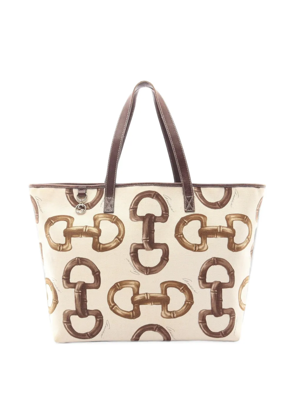 Gucci Pre-Owned Borsa tote con stampa Horsebit anni 2000 - Toni neutri