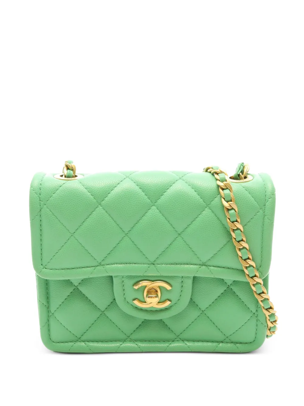 CHANEL Pre-Owned Borsa a spalla matelassé piccola 2021-2022 - Verde