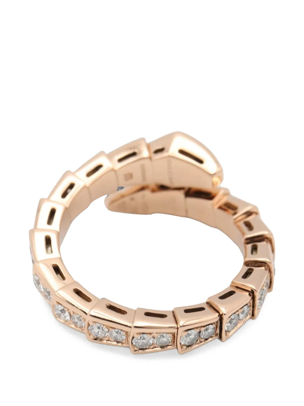 Bvlgari Pre-owned 2010s Serpenti Viper Diamond Ring in Pink, view 2