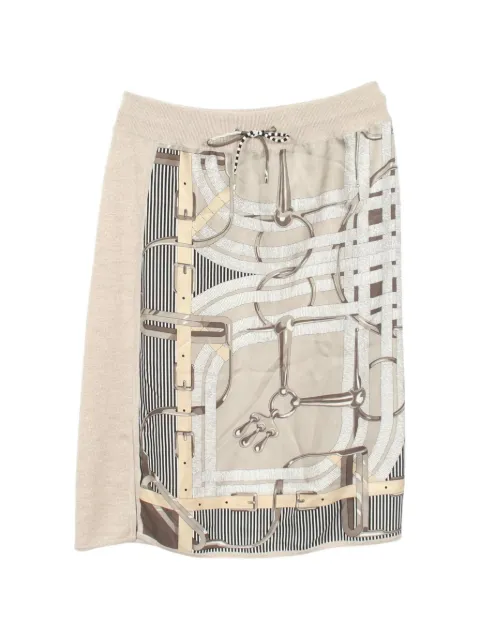 Hermès Pre-Owned 2010s Mors a Jouets colour-block midi skirt