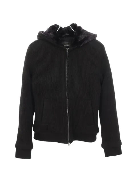 Emporio Armani Pre-Owned 2000s hooded knit jacket