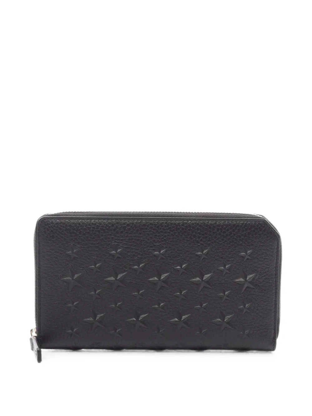 Pre-owned Jimmy Choo 2010s Carnaby Star-embossed Wallet In Black